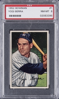 1952 Bowman #1 Yogi Berra - PSA NM-MT 8